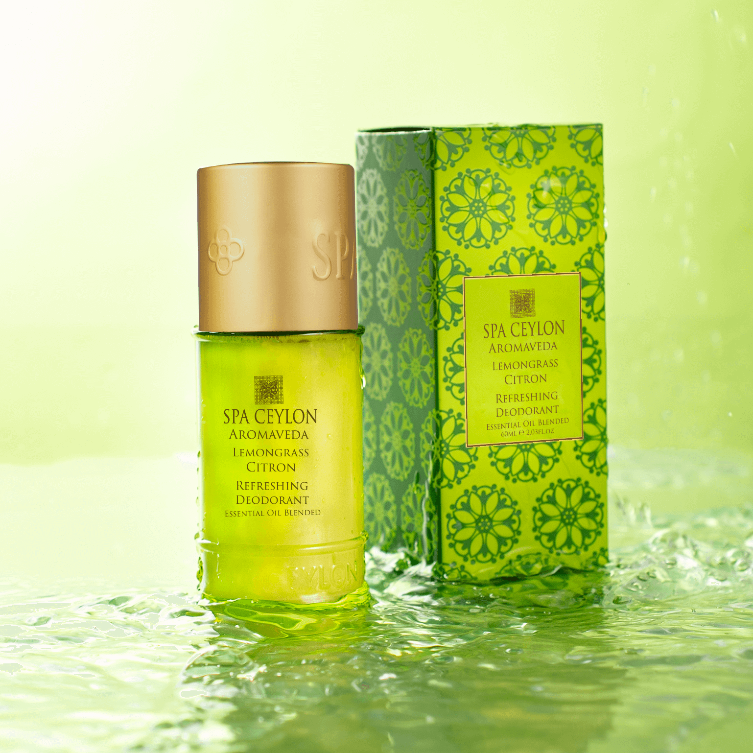 Lemongrass Citron - Eau de Ceylon - Refreshing Deodorant - 60ml - Spa Ceylon Sri Lanka