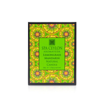Lemongrass Mandarin - Natural Candle 50g - Spa Ceylon Sri Lanka
