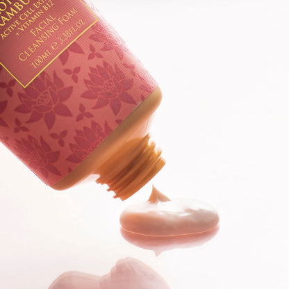 Lotus & Rambutan - Active Cell Extract + Vitamin B12 - Facial Cleansing Foam 100ml - Spa Ceylon Sri Lanka