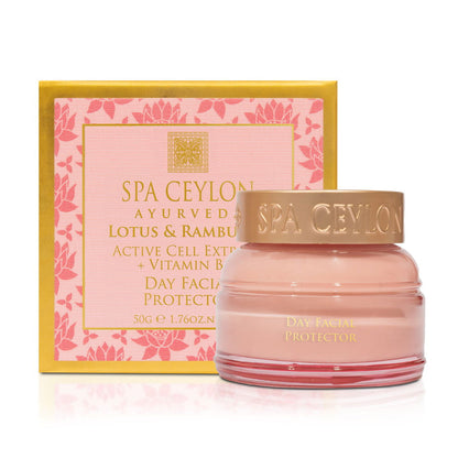 Lotus & Rambutan - Active Cell Extract Vitamin B12 Day Facial Protector - 50g - Spa Ceylon Sri Lanka