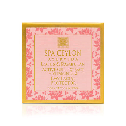 Lotus & Rambutan - Active Cell Extract Vitamin B12 Day Facial Protector - 50g - Spa Ceylon Sri Lanka