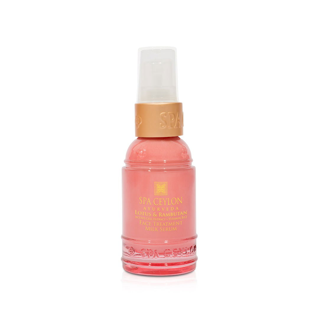 Lotus & Rambutan - Active Cell Extract + Vitamin B12 Face Treatment Milk Serum - 30ml - Spa Ceylon Sri Lanka