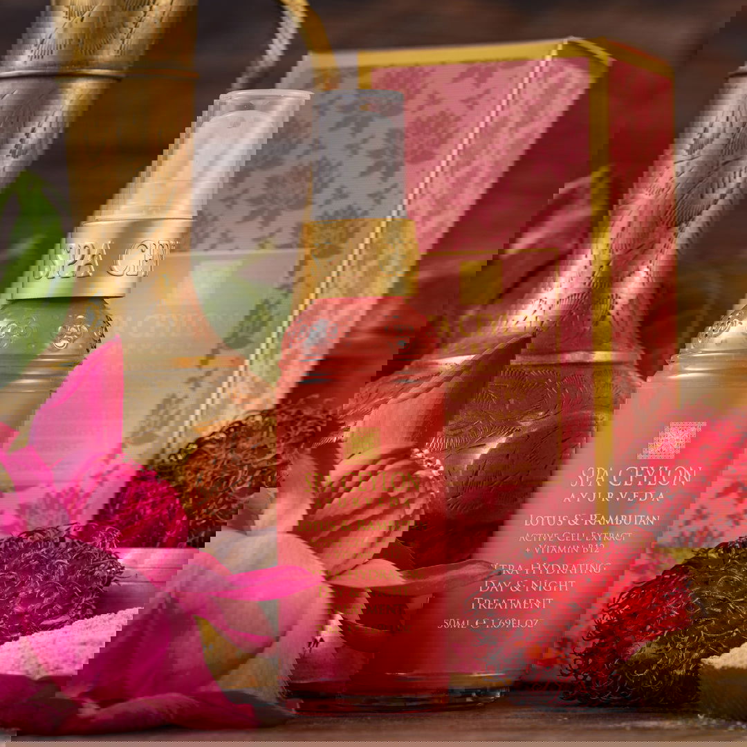 Lotus & Rambutan - Active Cell Extract + Vitamin B12 Ultra-Hydrating Day & Night Treatment 50ml - Spa Ceylon Sri Lanka