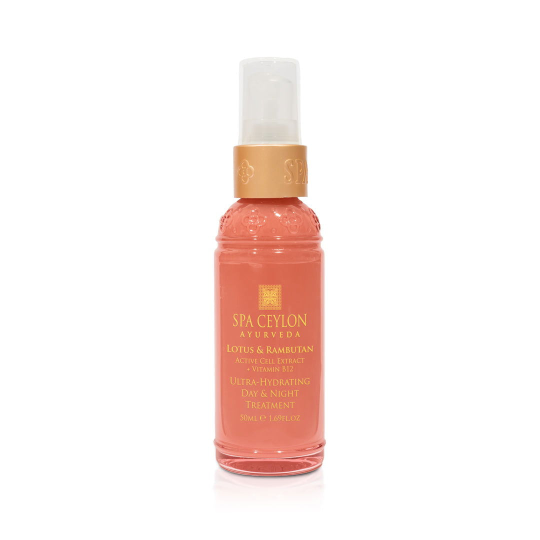 Lotus & Rambutan - Active Cell Extract + Vitamin B12 Ultra-Hydrating Day & Night Treatment 50ml - Spa Ceylon Sri Lanka