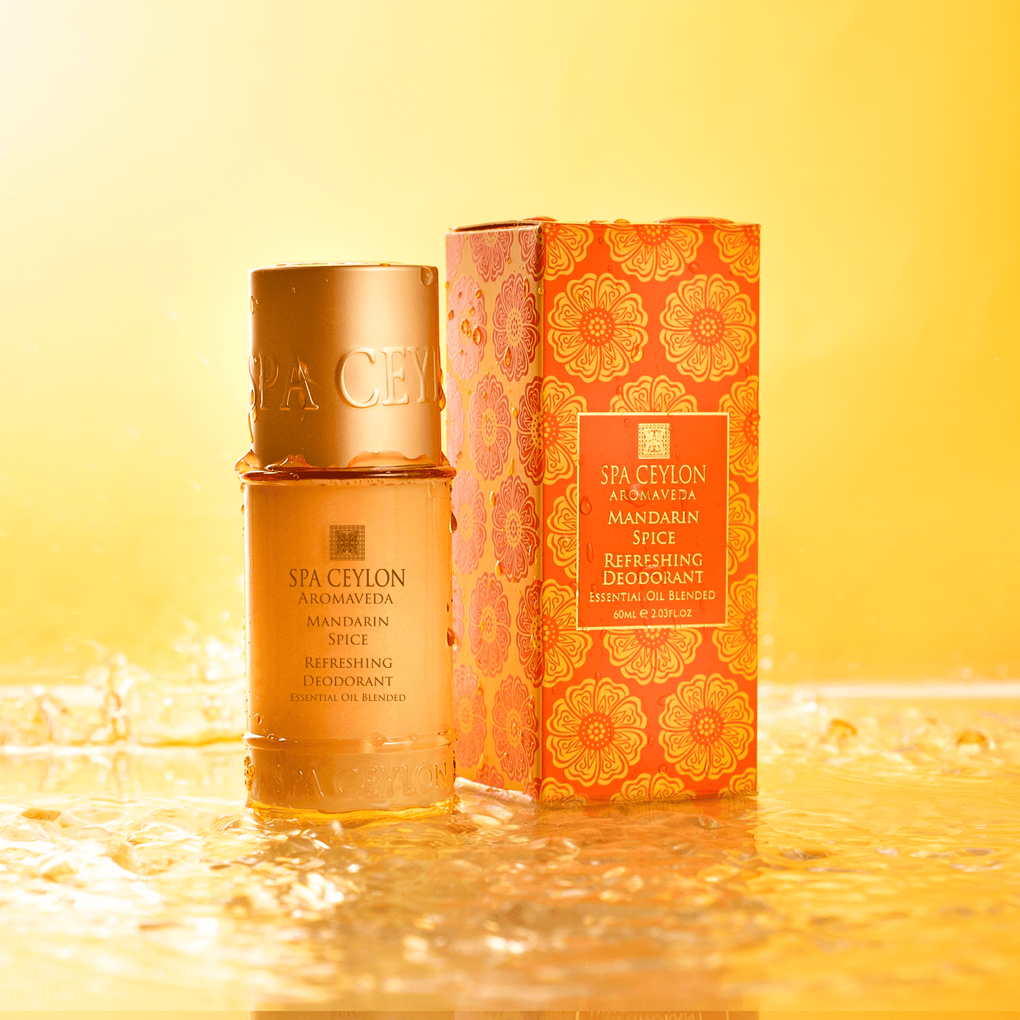 Mandarin Spice - Eau de Ceylon - Refreshing Deodorant - 60ml - Spa Ceylon Sri Lanka