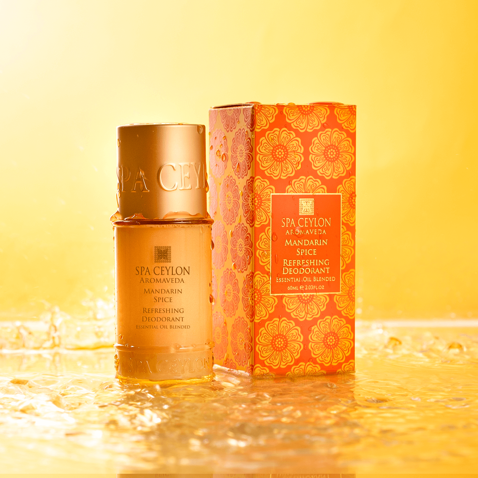 Mandarin Spice - Eau de Ceylon - Refreshing Deodorant - 60ml - Spa Ceylon Sri Lanka