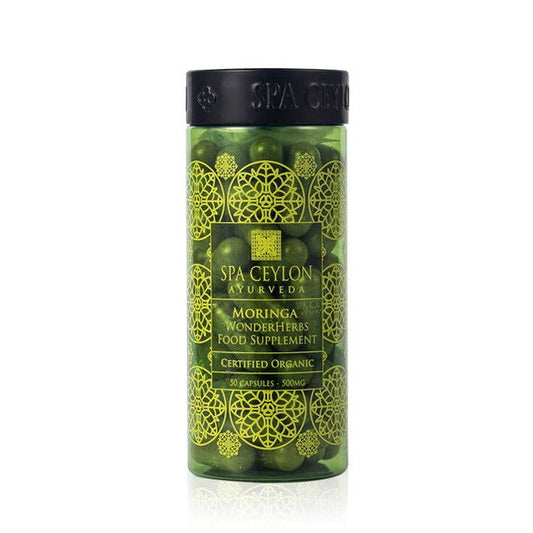 Moringa - WonderHerbs Food Supplement (50 Capsules) - Spa Ceylon Sri Lanka