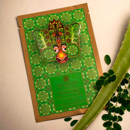 Moringa Herb- Sheet Facial Masque - Niacinamide Plus Balancing & Pore Minimising - Spa Ceylon Sri Lanka