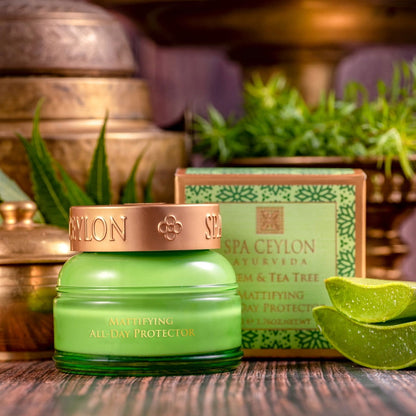 Neem & Tea Tree - Mattifying All Day Protector - 50g - Spa Ceylon Sri Lanka