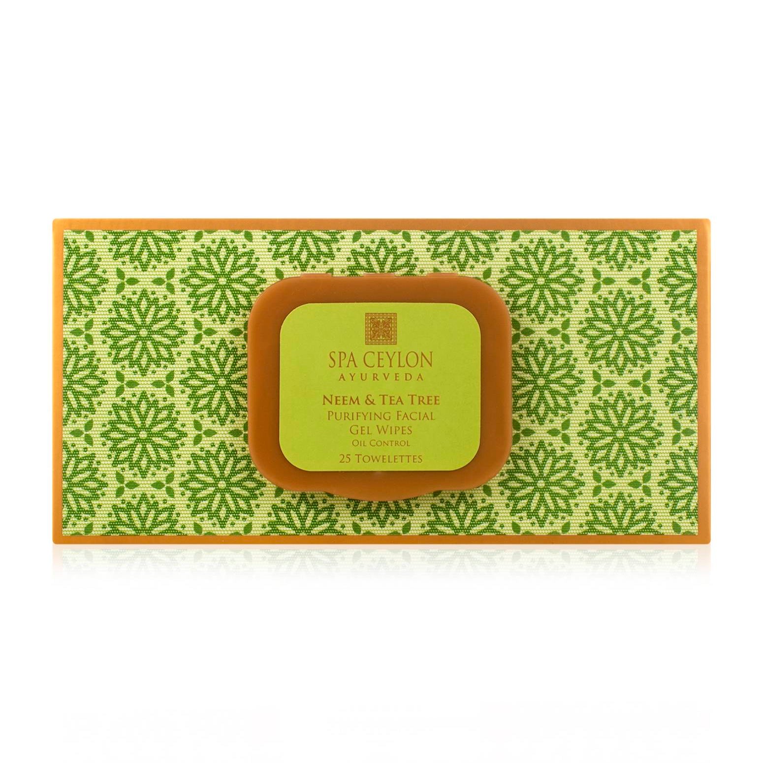 Neem & Tea Tree Purifying Facial Gel Wipes - Spa Ceylon Sri Lanka
