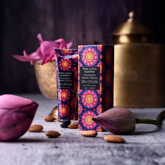 Pink Lotus Almond - Intensive Hand Cream 30g - Spa Ceylon Sri Lanka