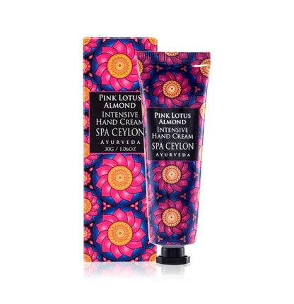 Pink Lotus Almond - Intensive Hand Cream 30g - Spa Ceylon Sri Lanka