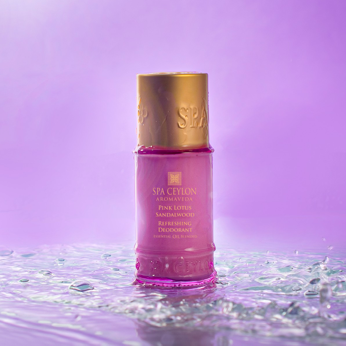 Pink Lotus Sandalwood - Eau de Ceylon - Refreshing Deodorant - 60ml - Spa Ceylon Sri Lanka