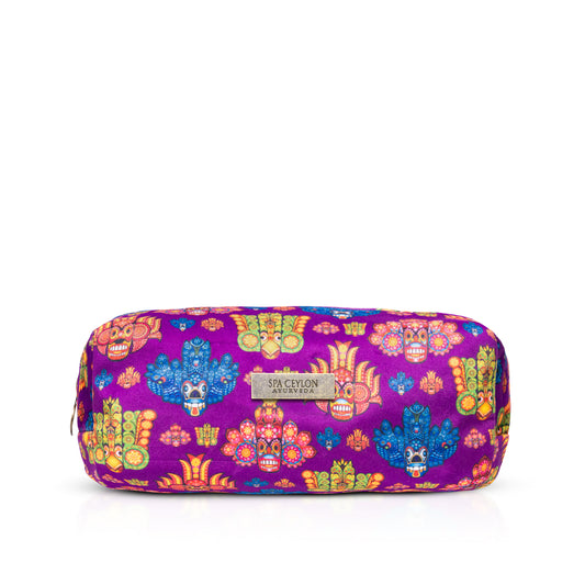 Purple Mask Design Diamond Shaped Velvet Wellness Bag