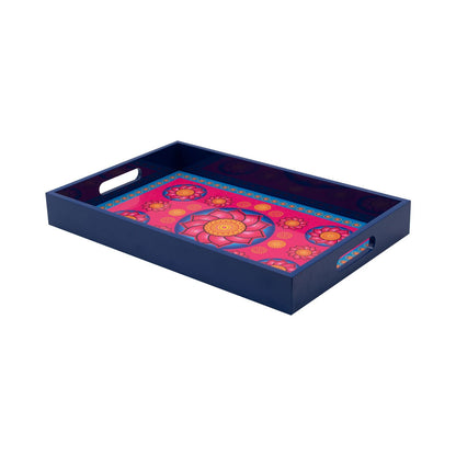 Rectangle Tray Royal Lotus A 46cmx30cm - Spa Ceylon Sri Lanka