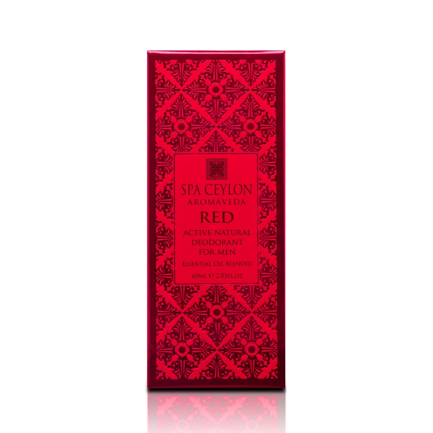 Red - Active Natural Deodorant for Men - 60ml - Spa Ceylon Sri Lanka