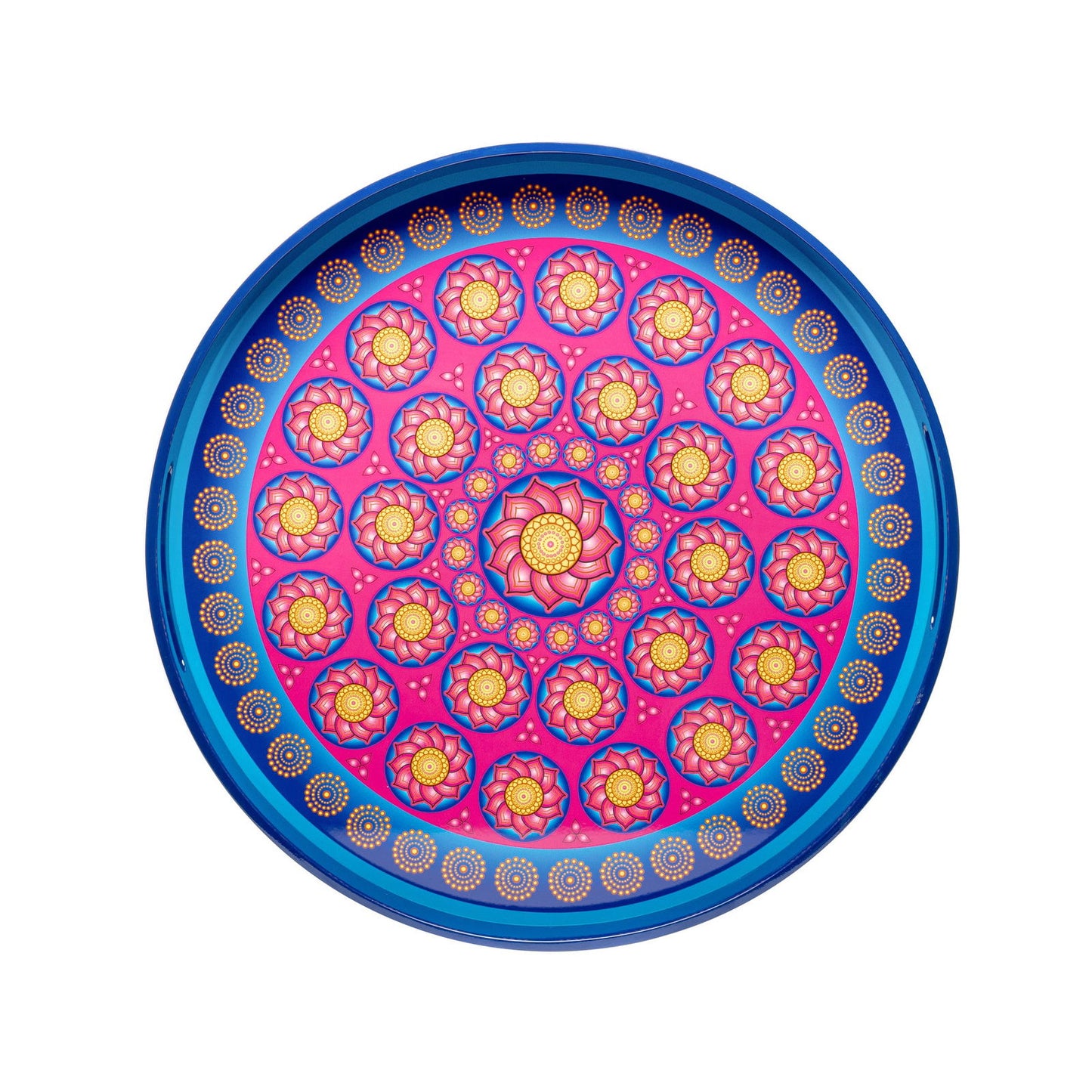 Royal Lotus Lacquerware Circle Tray A 42cmD x 5.5cmH - Spa Ceylon Sri Lanka