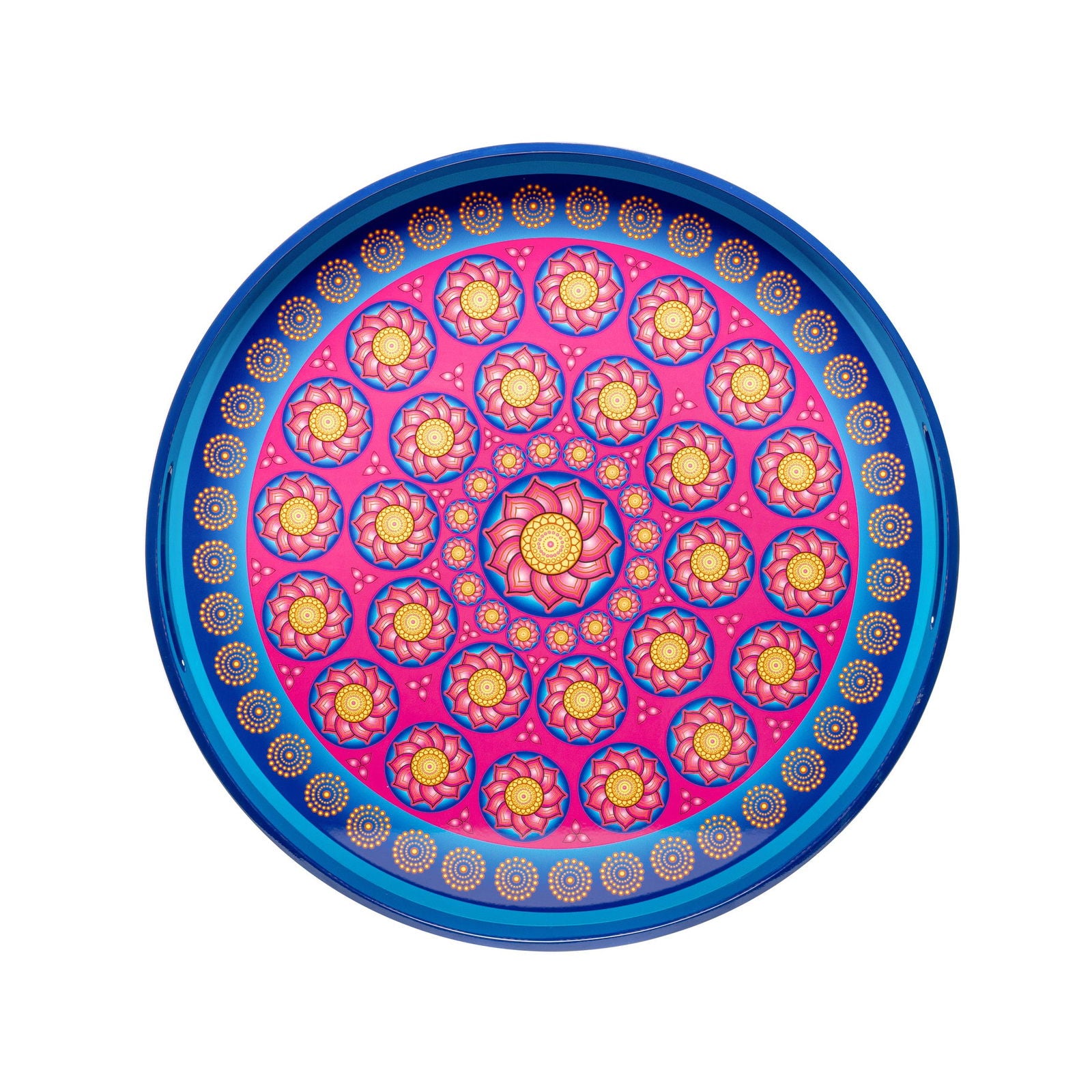 Royal Lotus Lacquerware Circle Tray A 42cmD x 5.5cmH - Spa Ceylon Sri Lanka