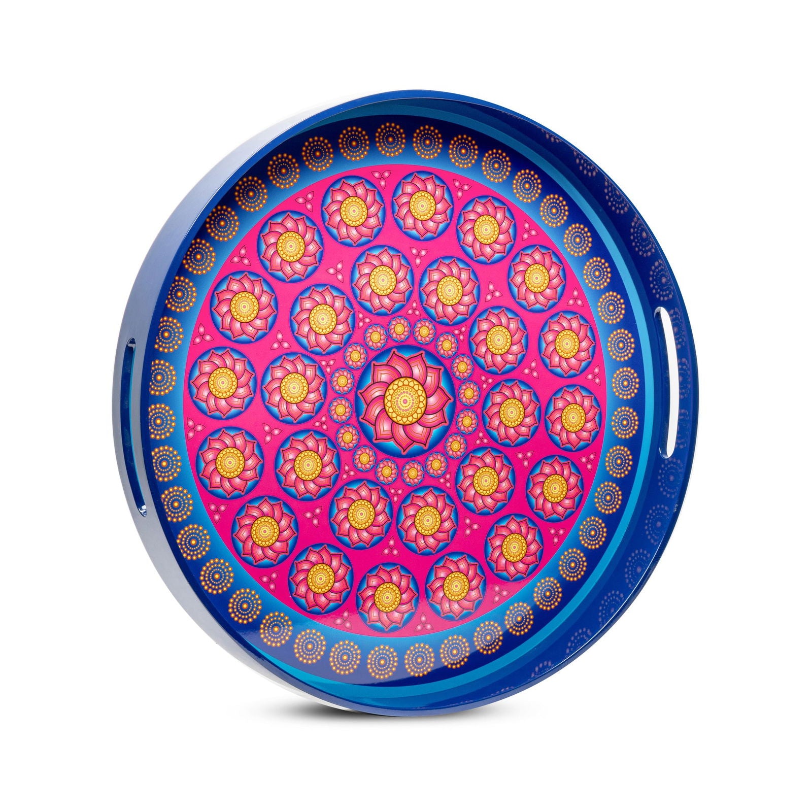 Royal Lotus Lacquerware Circle Tray A 42cmD x 5.5cmH - Spa Ceylon Sri Lanka