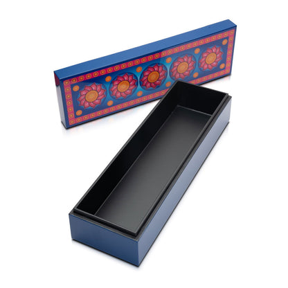 Royal Lotus Lacquerware Rectangle Box With Lid 26cmL x8cmW x6cmH - Spa Ceylon Sri Lanka