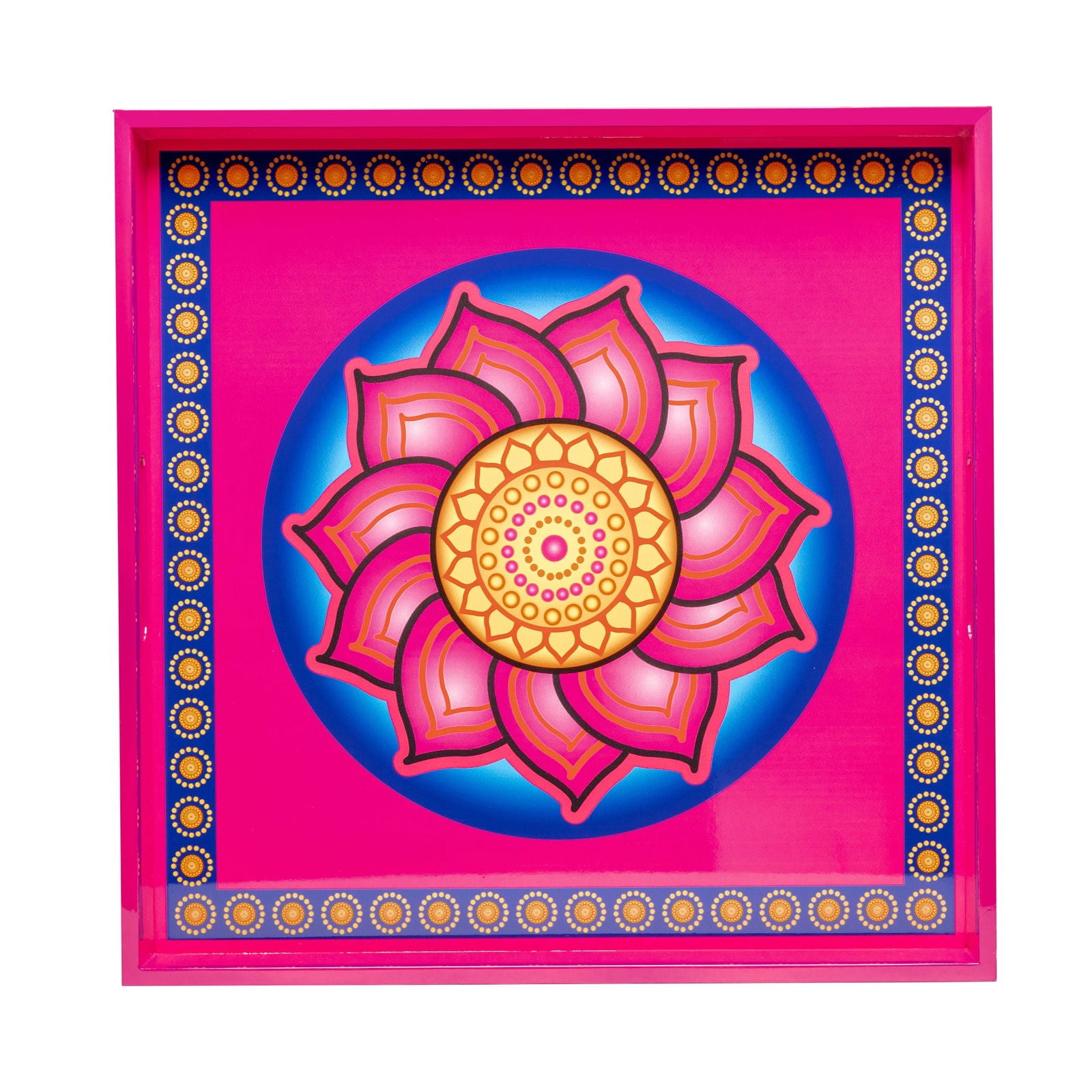 Royal Lotus Lacquerware Square Tray A 45cmL x 45cmW x 5.5cmH - Spa Ceylon Sri Lanka