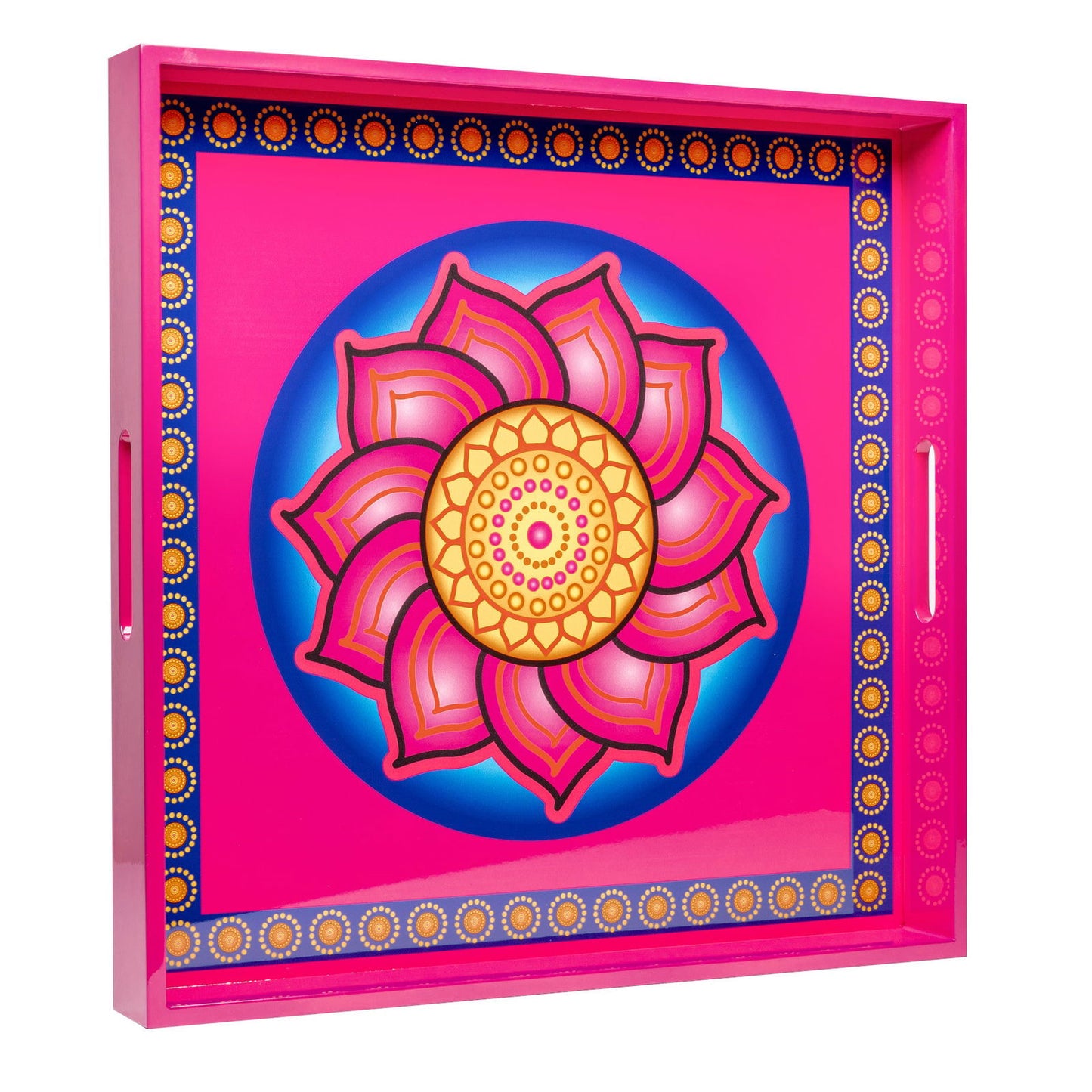 Royal Lotus Lacquerware Square Tray A 45cmL x 45cmW x 5.5cmH - Spa Ceylon Sri Lanka