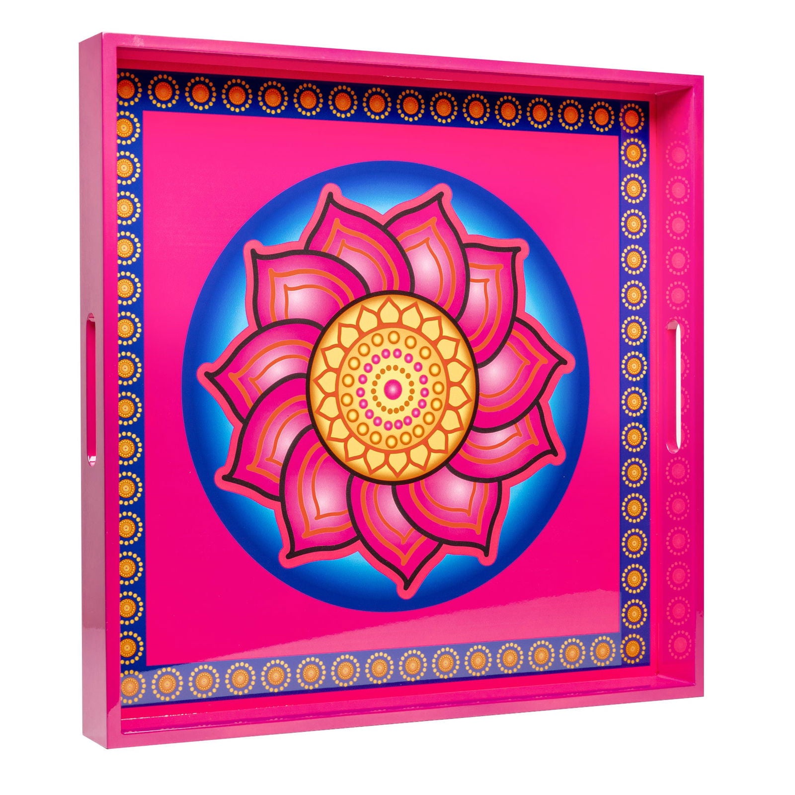 Royal Lotus Lacquerware Square Tray A 45cmL x 45cmW x 5.5cmH - Spa Ceylon Sri Lanka