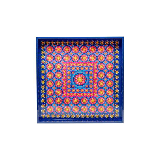 Royal Lotus Lacquerware Square Tray B 30cmL x 30cmW x 5.5cmH - Spa Ceylon Sri Lanka