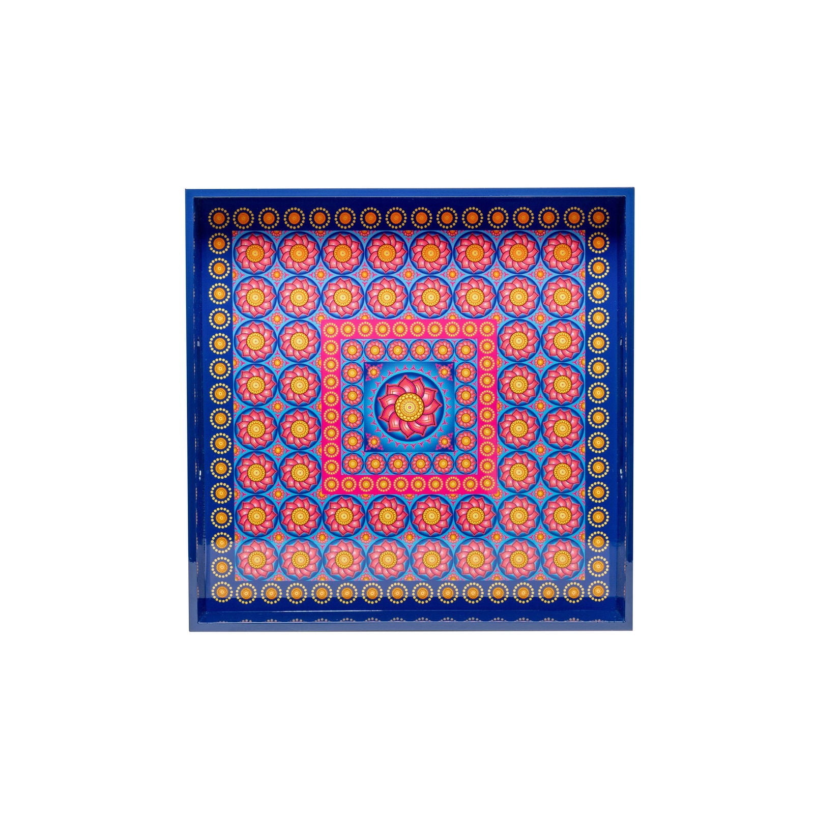 Royal Lotus Lacquerware Square Tray B 30cmL x 30cmW x 5.5cmH - Spa Ceylon Sri Lanka