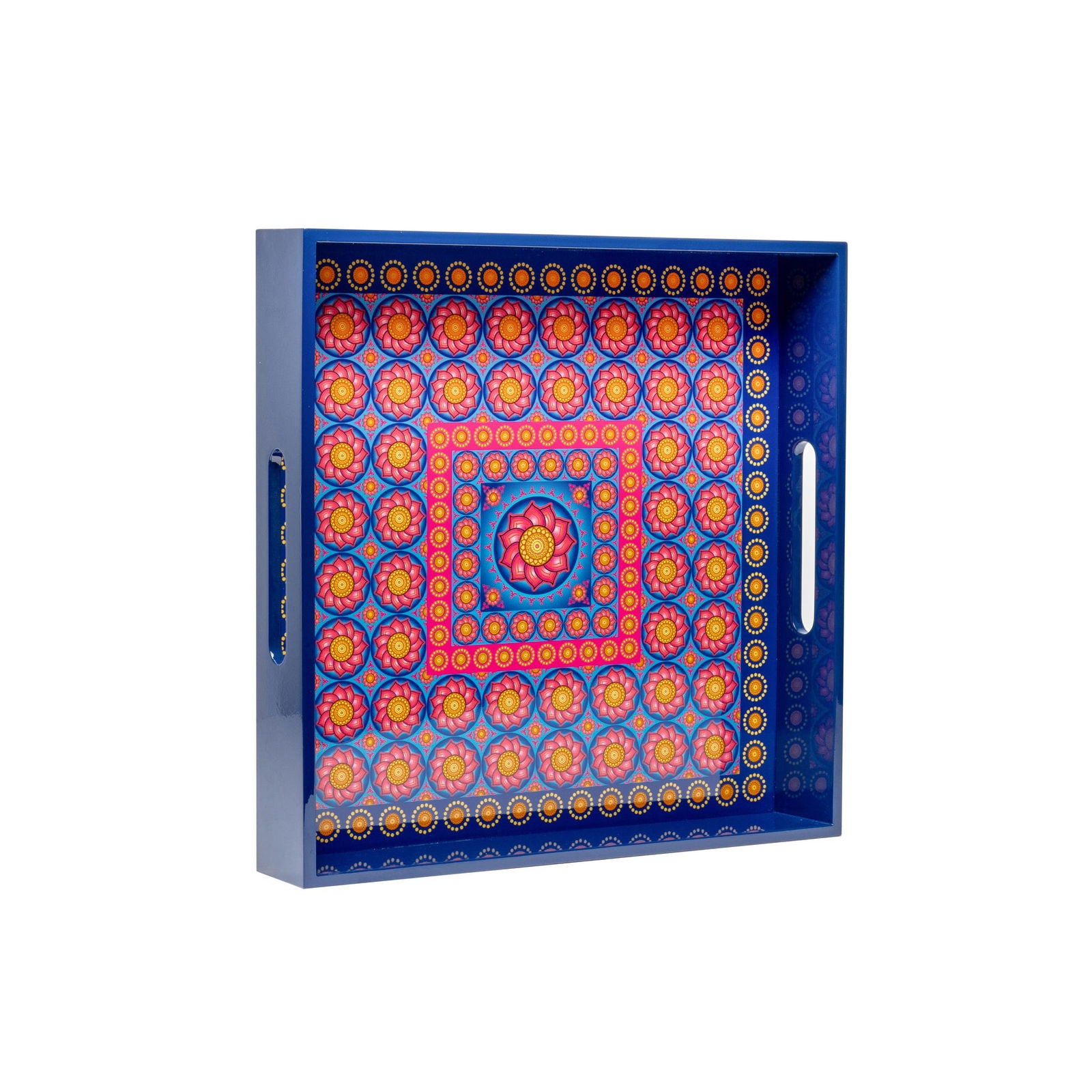 Royal Lotus Lacquerware Square Tray B 30cmL x 30cmW x 5.5cmH - Spa Ceylon Sri Lanka
