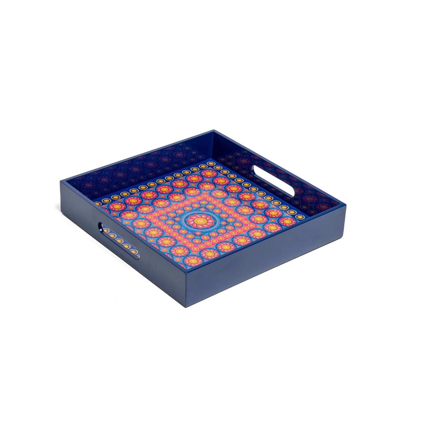 Royal Lotus Lacquerware Square Tray B 30cmL x 30cmW x 5.5cmH - Spa Ceylon Sri Lanka