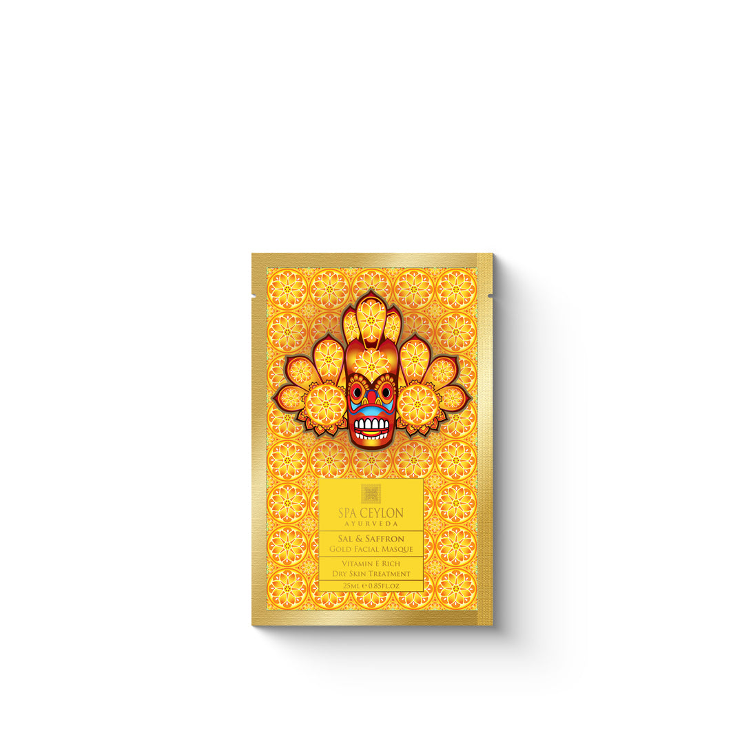 Sal & Saffron - Gold Facial Masque - Vitamin E Rich Dry Skin Treatment