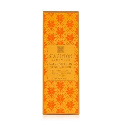 Sal & Saffron - 2-in-1 Deep Cleanser + Facial Treatment Masque 100ml - Spa Ceylon Sri Lanka