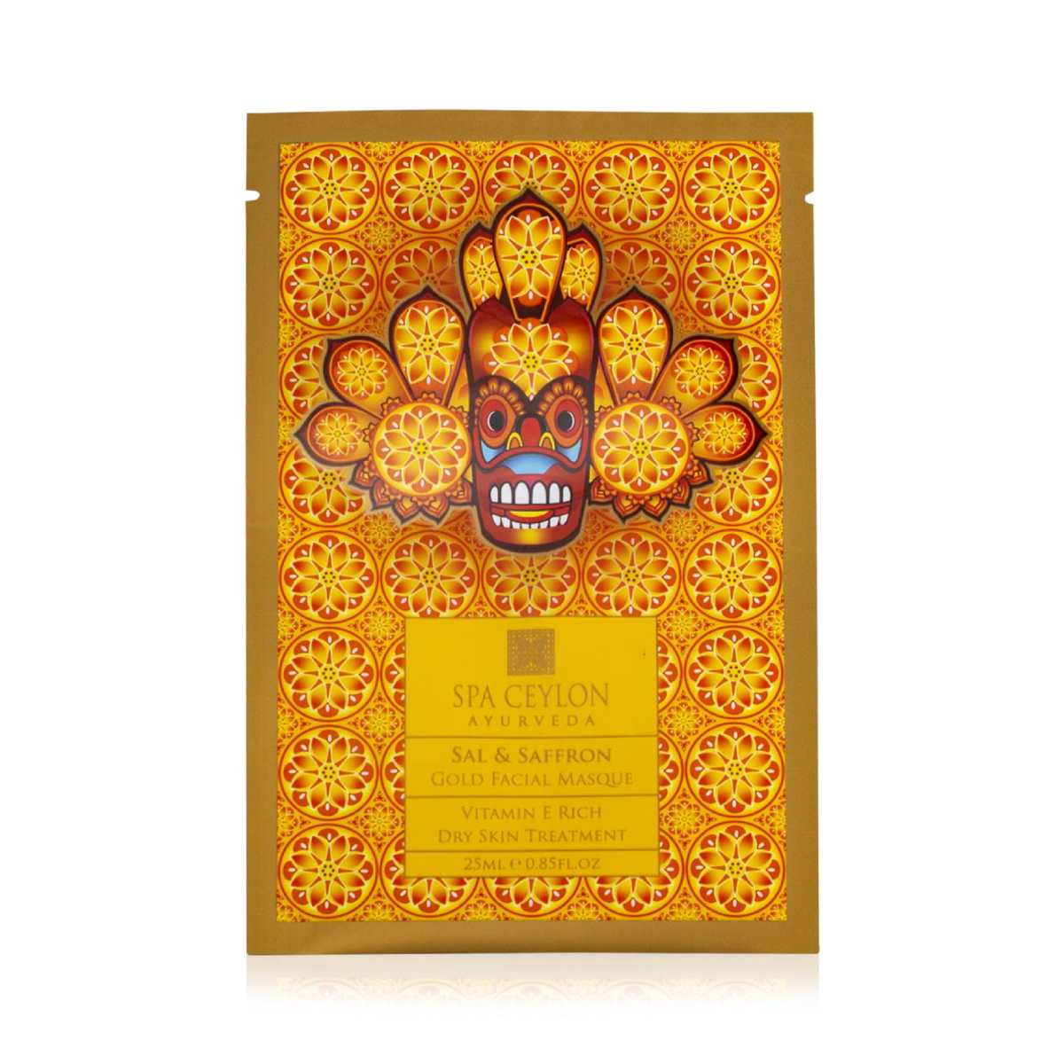 Sal& Saffron - Gold Facial Masque - Vitamin E Rich Dry Skin Treatment - Spa Ceylon Sri Lanka