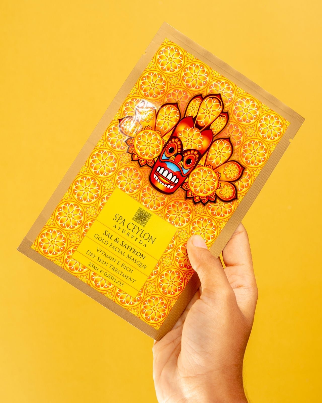 Sal& Saffron - Gold Facial Masque - Vitamin E Rich Dry Skin Treatment - Spa Ceylon Sri Lanka
