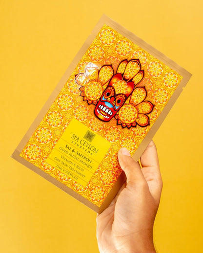 Sal& Saffron - Gold Facial Masque - Vitamin E Rich Dry Skin Treatment - Spa Ceylon Sri Lanka