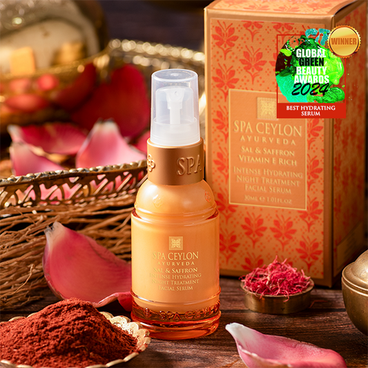 Sal & Saffron - Intense Hydrating Night Treatment Facial Serum 30ml - Spa Ceylon Sri Lanka