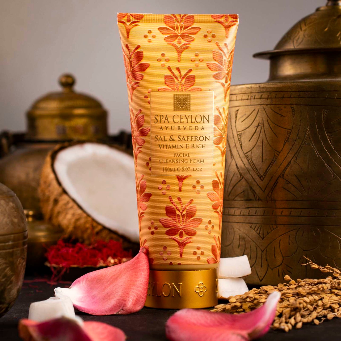 Sal & Saffron - Vitamin E Rich - Facial Cleansing Foam - 150ml - Spa Ceylon Sri Lanka