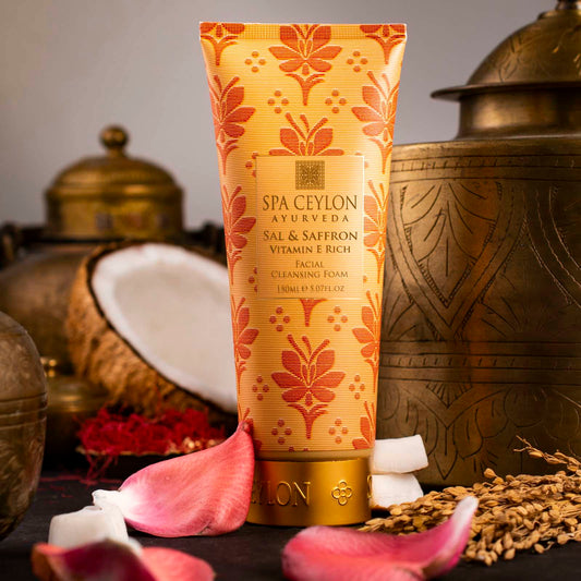 Sal & Saffron - Vitamin E Rich - Facial Cleansing Foam - 150ml - Spa Ceylon Sri Lanka