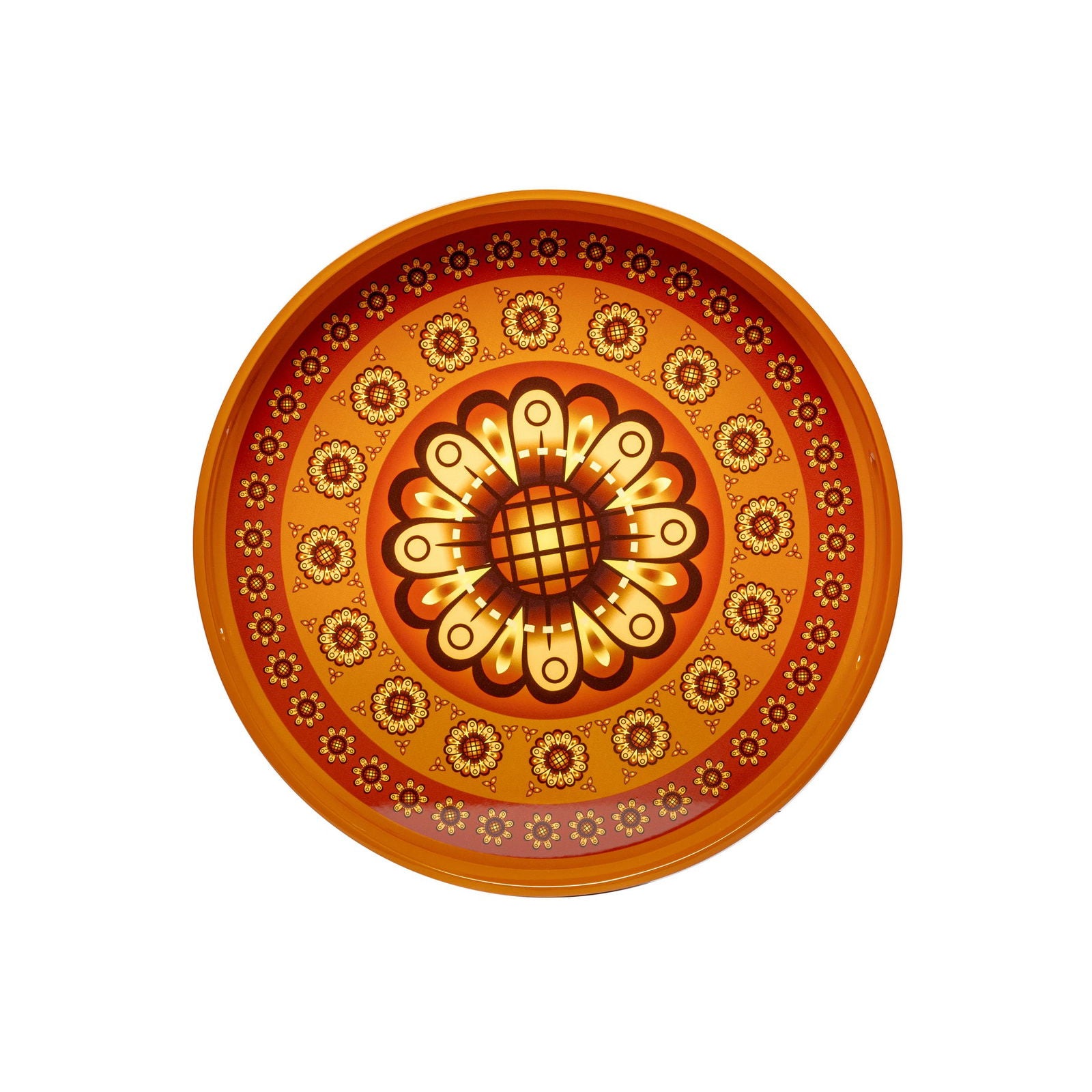 Sensual Sandalwood Lacquerware Circle Tray A 35cmD x 5.5cmH - Spa Ceylon Sri Lanka
