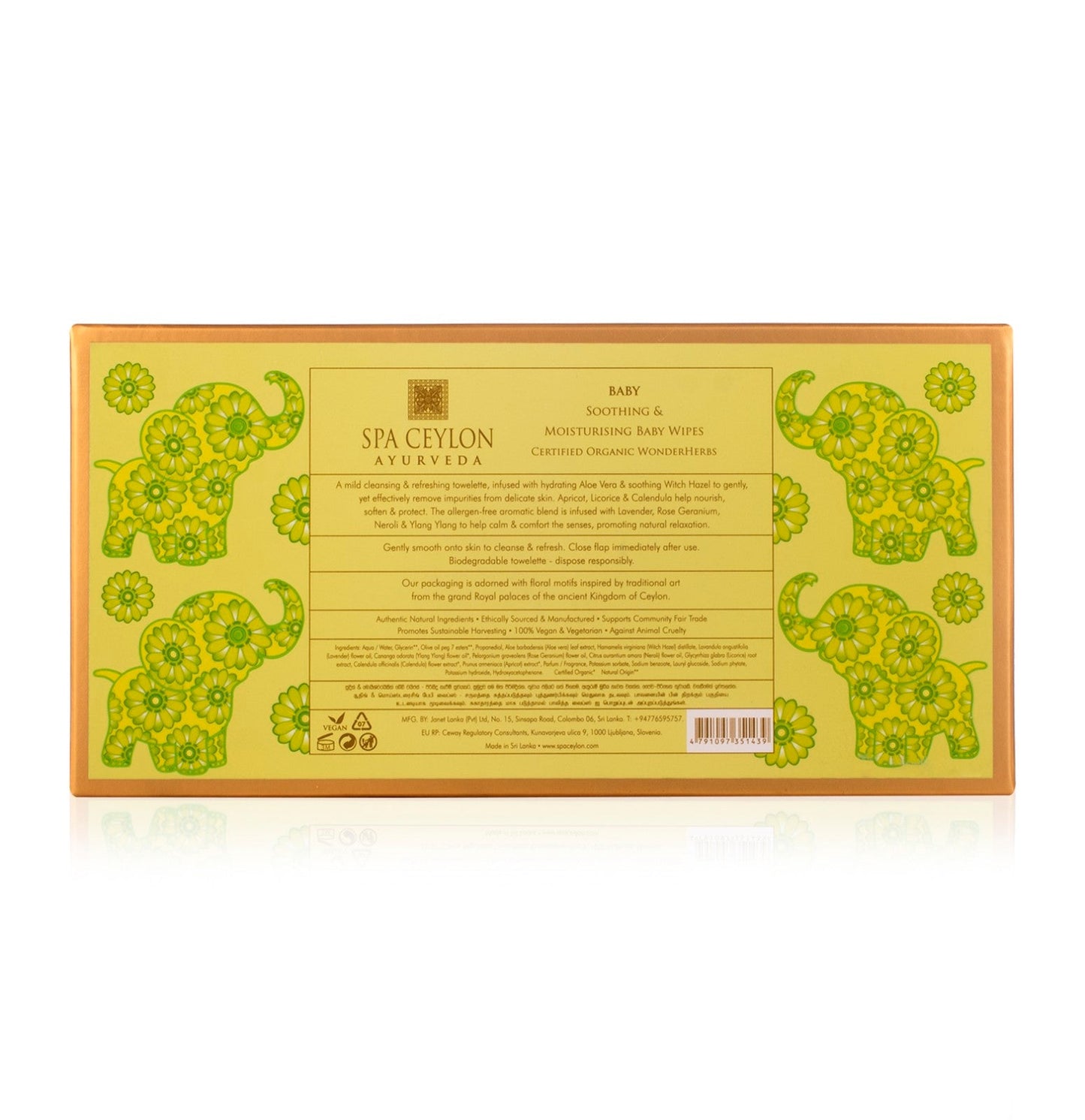 Soothing & Moisturising Baby Wipes - Spa Ceylon Sri Lanka