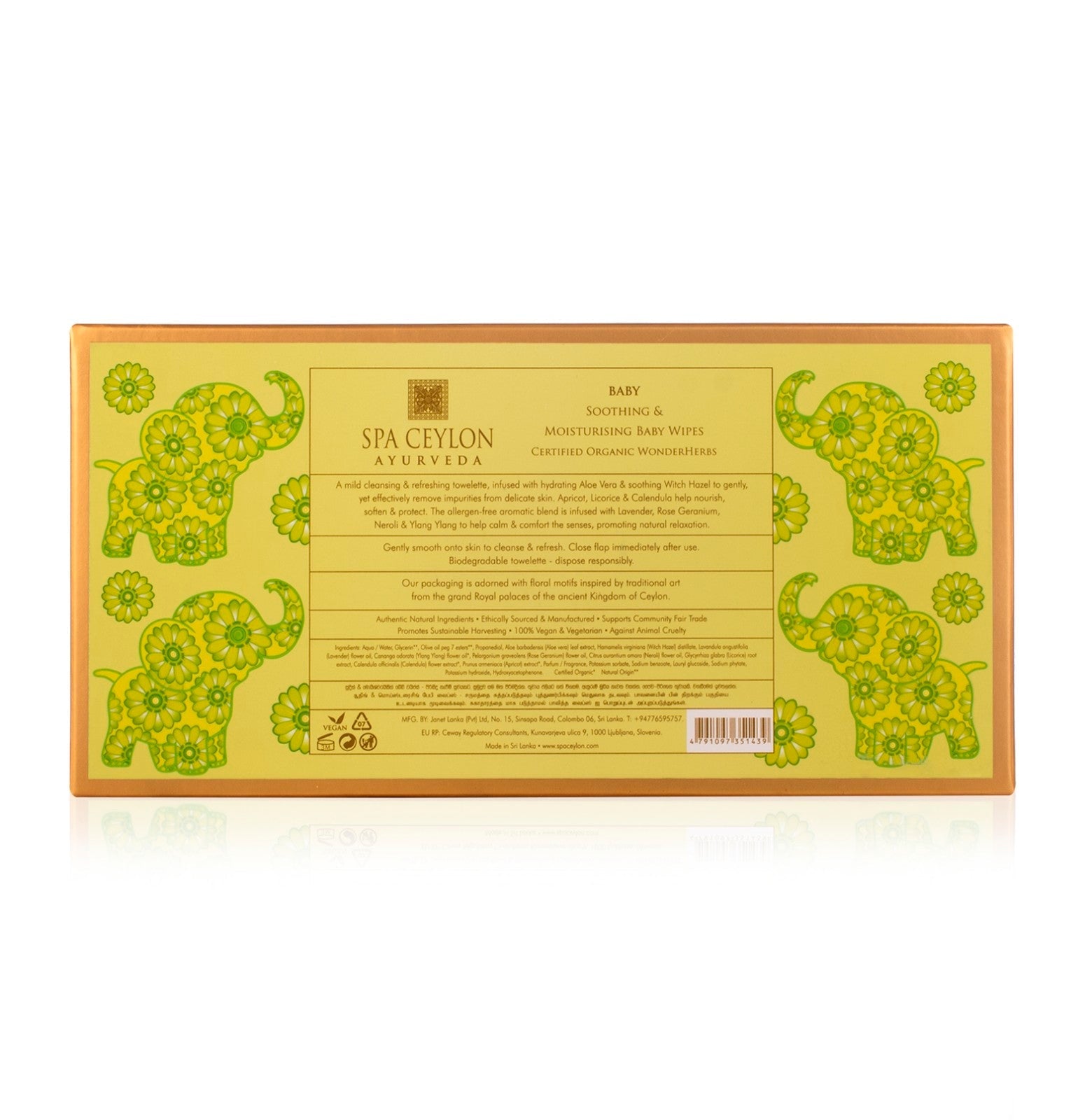 Soothing & Moisturising Baby Wipes - Spa Ceylon Sri Lanka