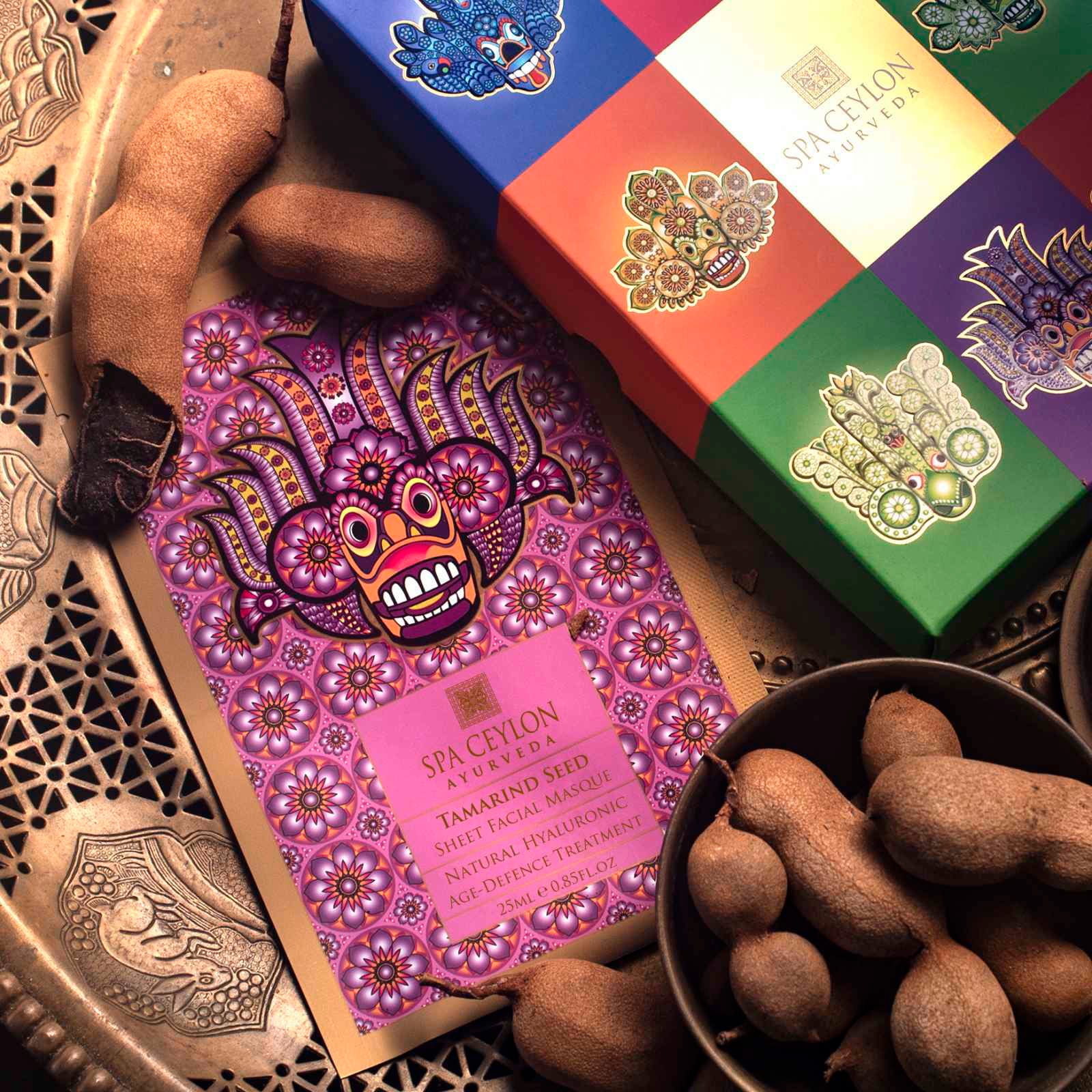 Tamarind Seed - Sheet Facial Masque - Natural Hyaluronic Age-Defence treatment - Spa Ceylon Sri Lanka