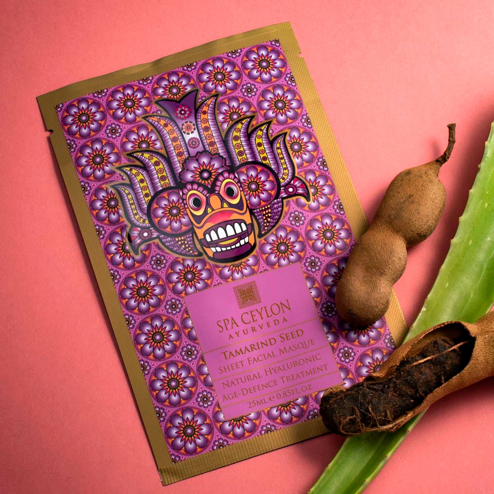 Tamarind Seed - Sheet Facial Masque - Natural Hyaluronic Age-Defence treatment - Spa Ceylon Sri Lanka