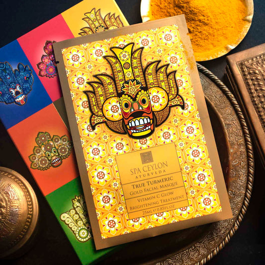 True Turmeric - Gold Facial Masque -Vitamin C Glow Brightening Treatment - Spa Ceylon Sri Lanka