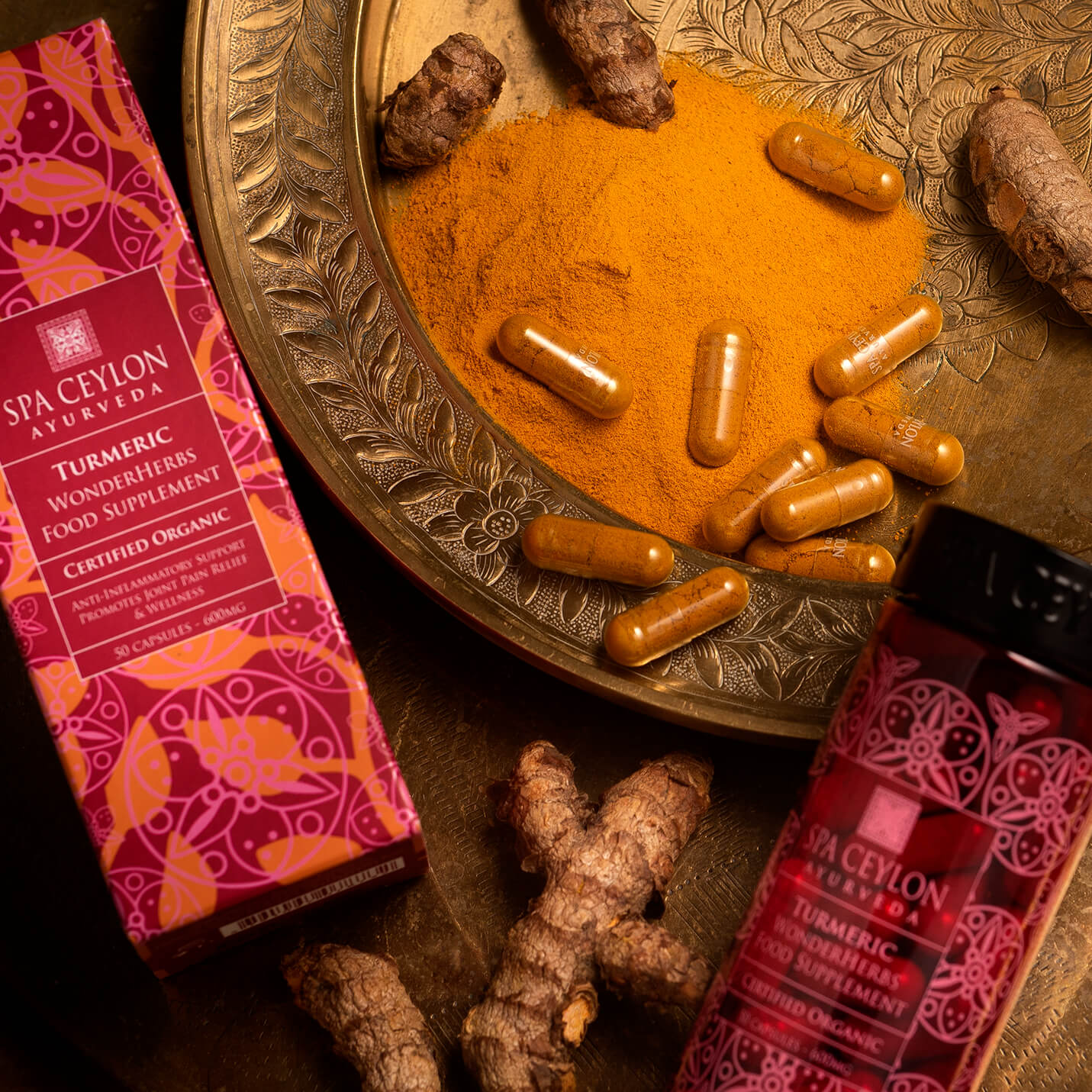 Turmeric - WonderHerbs Food Supplement (50 Capsules) - Spa Ceylon Sri Lanka