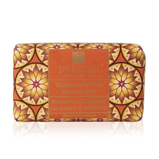 Turmeric & Tea Tree - Anti-Bacterial Exfoliating Wellness Soap 100g - Spa Ceylon Sri Lanka