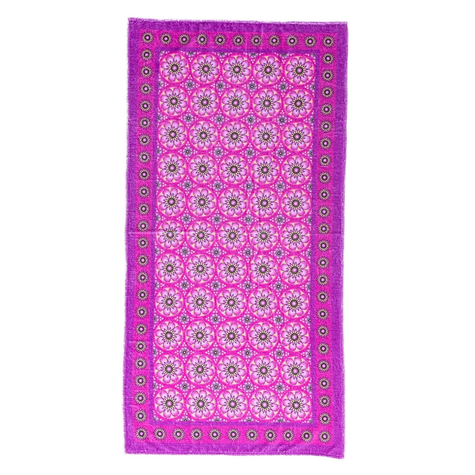 Vintage Towel Printed - Ylang Lavender Type 2 153cmx75cm - Spa Ceylon Sri Lanka