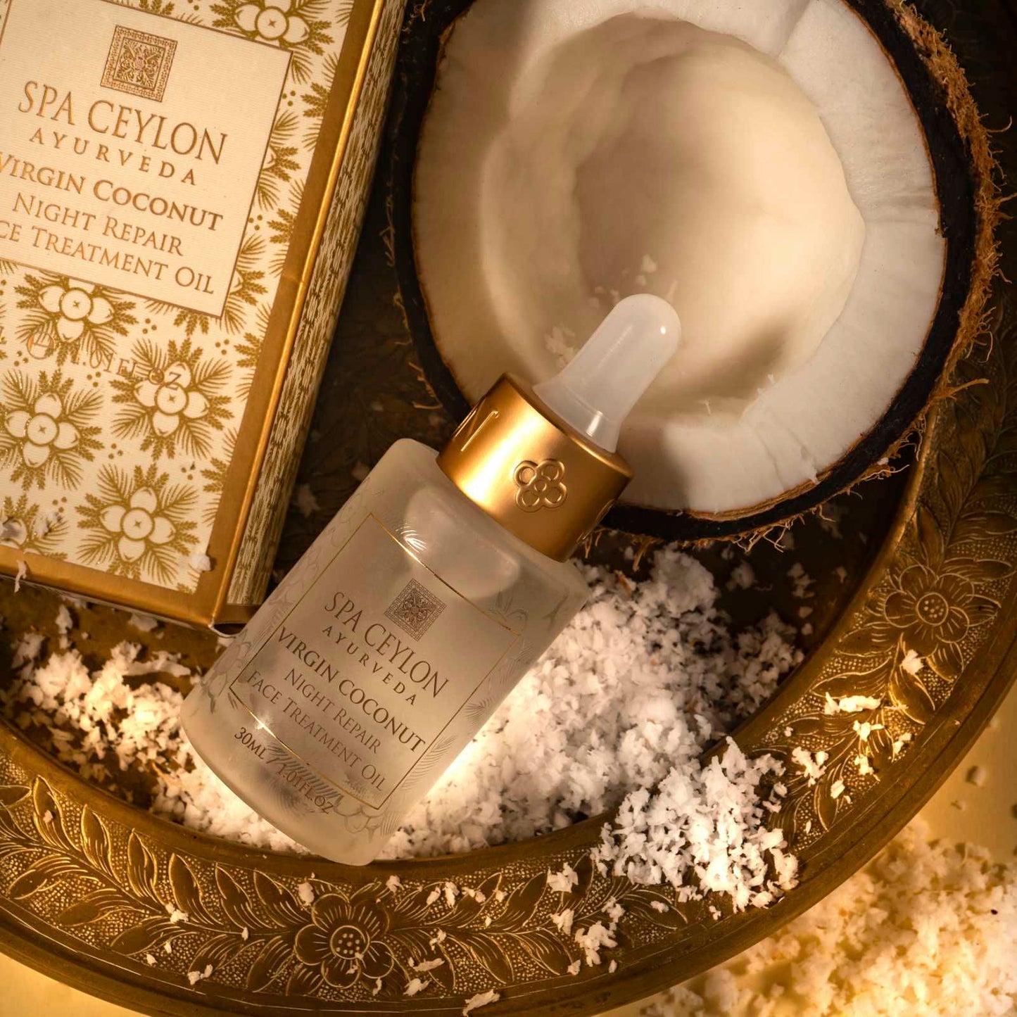 Virgin Coconut - Night Repair Face Treatment Oil 30ml - Spa Ceylon Sri Lanka