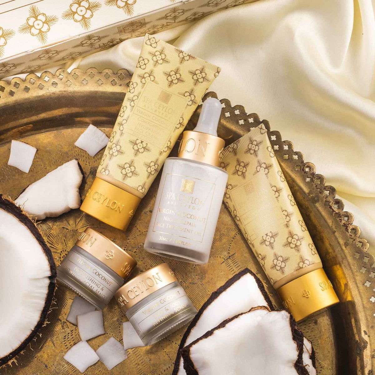 Virgin Coconut - Night Repair Face Treatment Oil Set - Spa Ceylon Sri Lanka